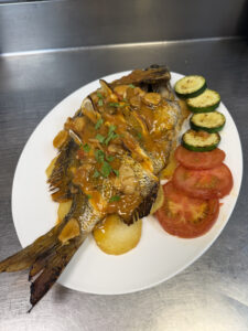 Dentón al horno